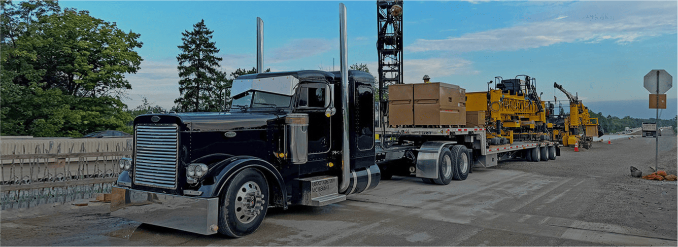 Heavy Machinery Transportation in progress
